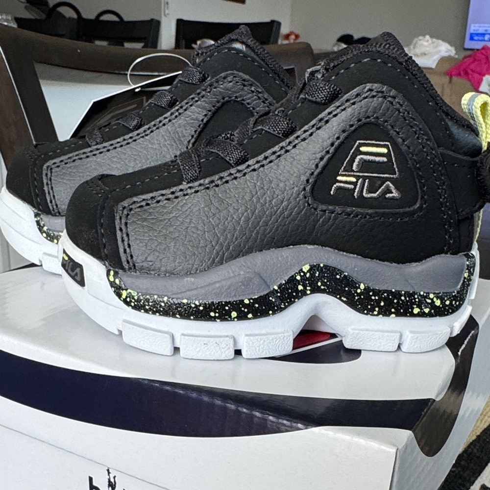 Fila Infant’s Black and White Sneakers